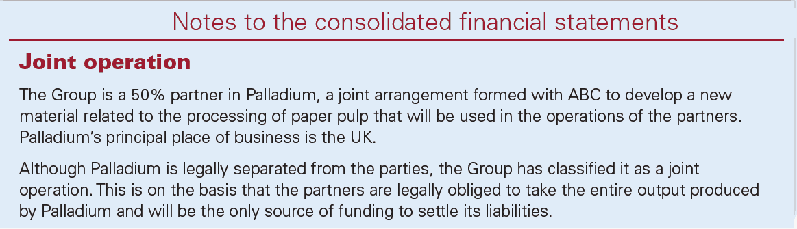 Disclosures material joint operations