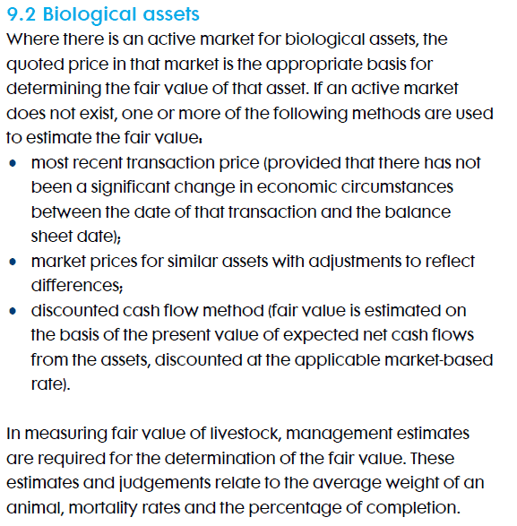 IAS 41 Agricultural activity Agricultural activity Biological assets - IAS 41 Agricultural activity