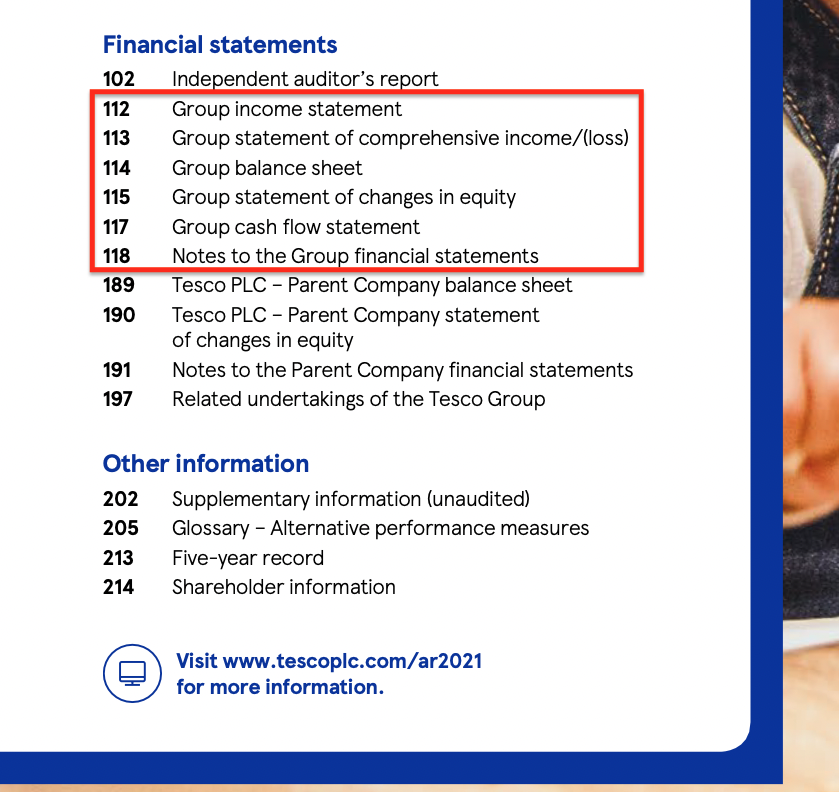 tesco_notes2021_content Tesco IFRS notes 2021