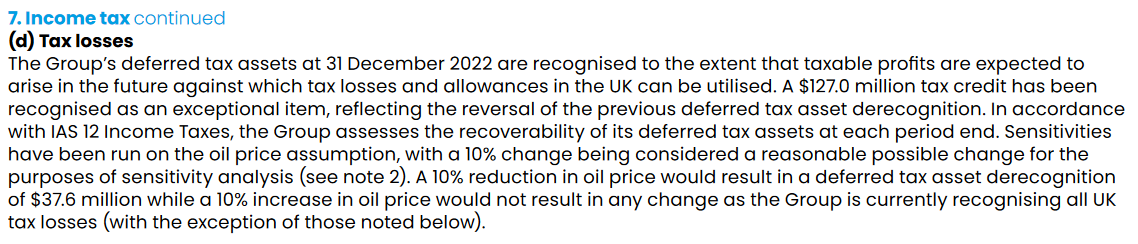enquest-plc-sources-of-estimation-uncertainty-tax-losses Example of disclosure of sources of estimation uncertainty.
